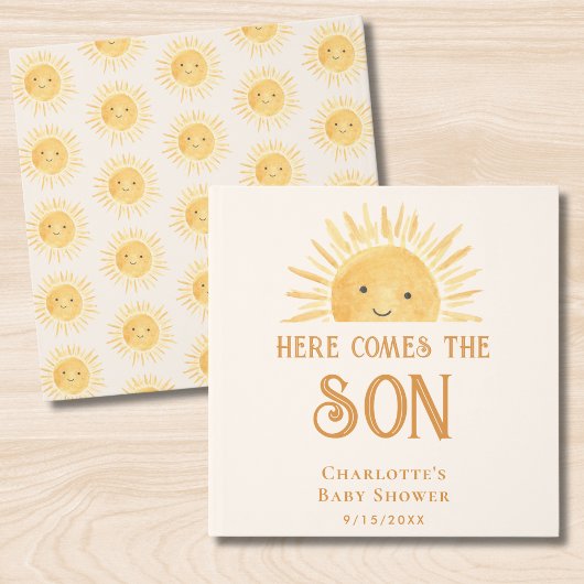 Livre D'or Voici le Baby shower Son Jaune soleil