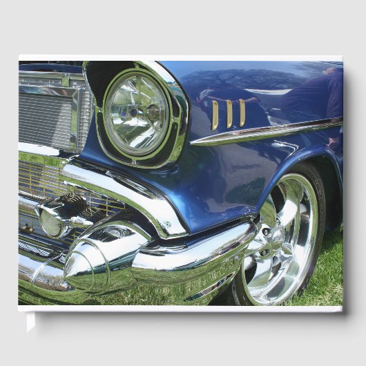 Livre D'or Voiture Vintage Bleue 1957 Chevy (Recto)