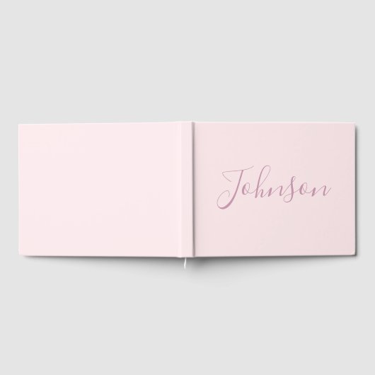 Livre D'or Votre texte | Élégant Script & Soft Blush Rose (Complet)