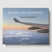 Livre D'or Voyage d'avion Retraite à thème (Recto)