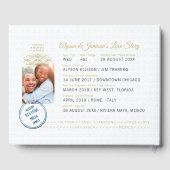 Livre D'or Voyage Thème Plage Mariage Passeport Photo (Verso)