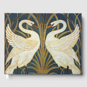 Livre D'or Walter Crane Vintage Cygne et Iris Art nouveau