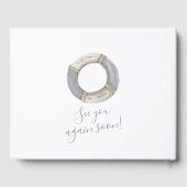 Livre D'or Watercolor Live Preserver Beach House (Verso)