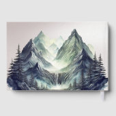 Livre D'or Watercolor Mountains Wedding Small (Verso)