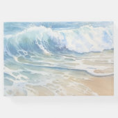 Livre D'or Watercolor Sea Ocean Waves Funeral (Dos)