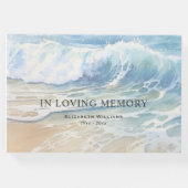 Livre D'or Watercolor Sea Ocean Waves Funeral (Devant)
