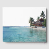 Livre D'or Watercolor Tropical Beach Wedding (Verso)