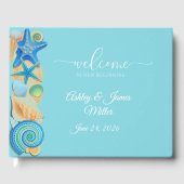 Livre D'or Wedding Guest Book-Beach Shells (Recto)