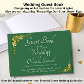 Livre D'or Wedding Guest Book Emerald Green & Gold