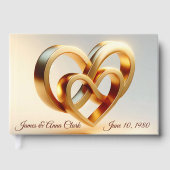 Livre D'or Wedding Infinity and Gold Heart Symbol (Recto)