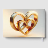 Livre D'or Wedding Infinity and Gold Heart Symbol (Verso)