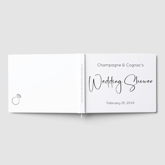 Livre d'or Wedding shower de script moderne (Complet)