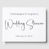 Livre d'or Wedding shower de script moderne (Recto)