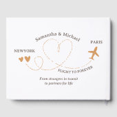 Livre D'or Wedding Travel Flight Airplane trekking (Verso)