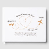 Livre D'or Wedding Travel Flight Airplane trekking (Recto)