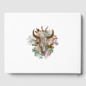 Livre D'or Western Country Cowboy Boho Cow Mariage crâne (Verso)