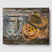 Livre D'or Western Horseshoe Cowboy Hat Lasso (Verso)