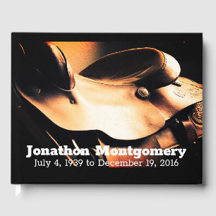 Livre D'or Western Saddle & Cowboy's Prayer Memorial
