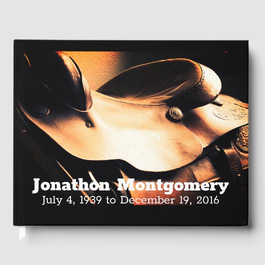 Livre D'or Western Saddle & Cowboy's Prayer Memorial (Recto)