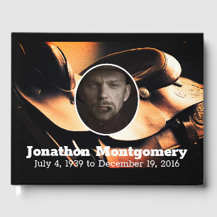 Livre D'or Western Saddle & Cowboy's Prayer Memorial