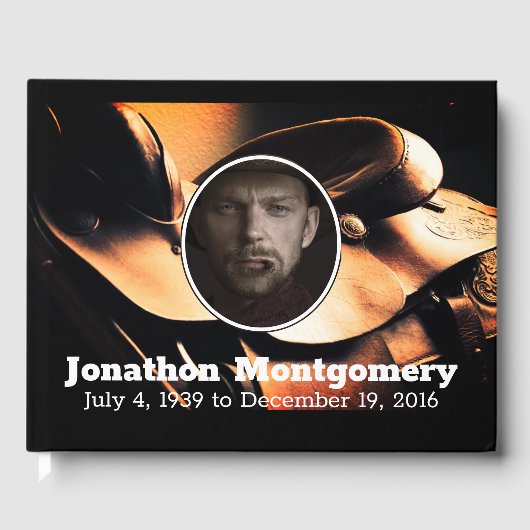 Livre D'or Western Saddle & Cowboy's Prayer Memorial (Recto)