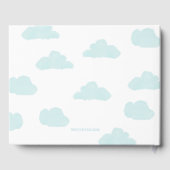 Livre D'or Whimsical Blue Spatiale et Baby shower de poulet (Verso)