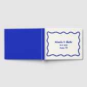 Livre D'or Whimsical Minimal Wavy Bordure Gras Mariage Bleu (Complet)