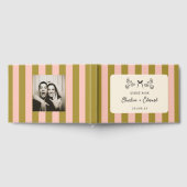 Livre D'or Whimsical Pink Green Striped Scribble Wedding (Complet)