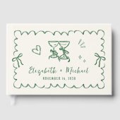 Livre D'or Whimsical Wavy Frame Hand Drawn Wedding (Recto)