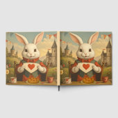 Livre D'or Whimsical White Rabbit Hearts Enchanted Wonderland (Complet)