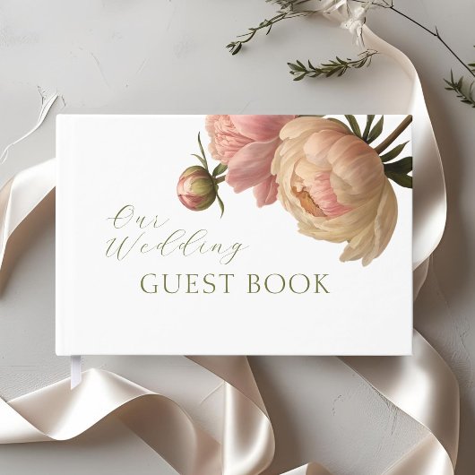 Livre D'or White | Chic Blush Rose Wedding 