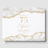 Livre D'or White Gold Agate 75th Wedding Anniversary Party (Recto)