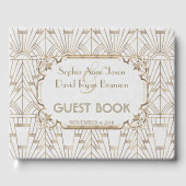 Livre D'or White Gold Great Gatsby Art Déco Mariage des année (Recto)