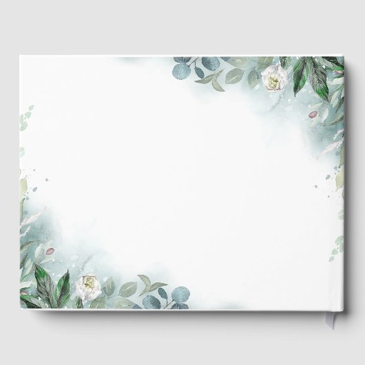 Livre D'or White Peonies Floral Mariage (Verso)
