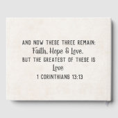 Livre D'or White Rose and Heart With Scripture Verse (Verso)