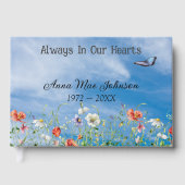 Livre D'or Wildflower Border With Butterfly Memorial Service (Recto)