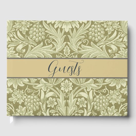 Livre D'or William Morris Fleur verte tournesol (Recto)