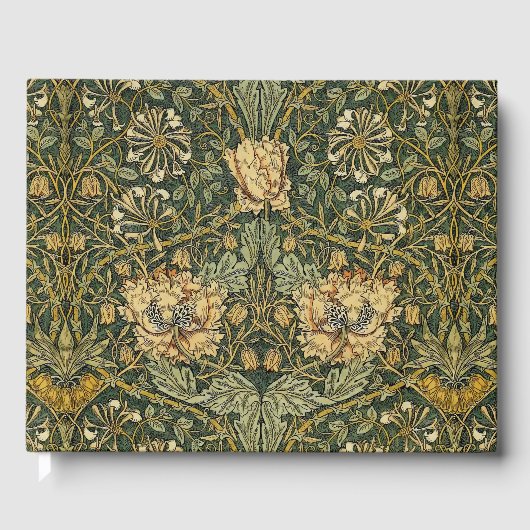 Livre D'or William Morris Honeysuckie Vert Jaune (Recto)