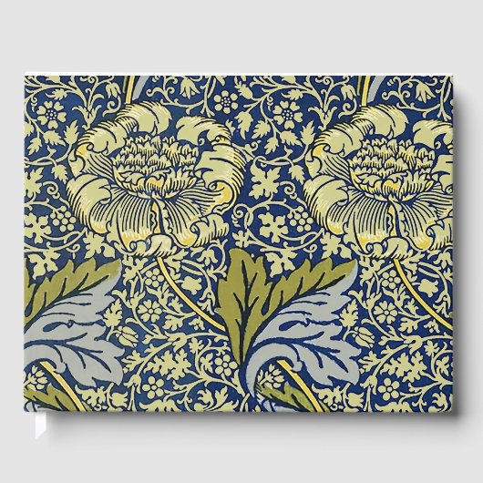 Livre D'or William Morris Kennet Fond d'écran Floral Bleu (Recto)