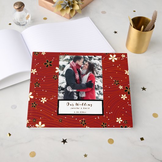 Livre D'or Winter Wedding Guest Book (Recto ouvert)