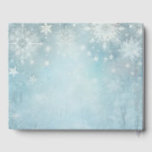 Livre D'or Winter Wonderland Snowflake Mariage (Verso)