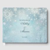 Livre D'or Winter Wonderland Snowflake Mariage (Recto)