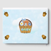 Livre D'or Woodland Creature Baby shower de garçon à thème (Verso)