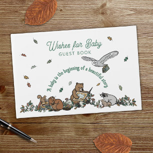 Livre D'or Woodland Storybook Voeux pour le Baby shower