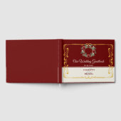 Livre D'or Wreath avec Gold Frame Mariage Guides (Complet)