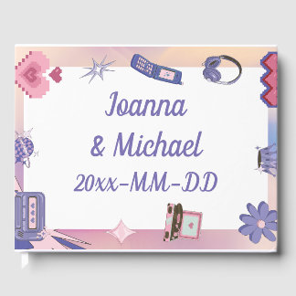 Livre D'or Y2K Pink Purple 2000s Retro Tech Geek Love Mariage