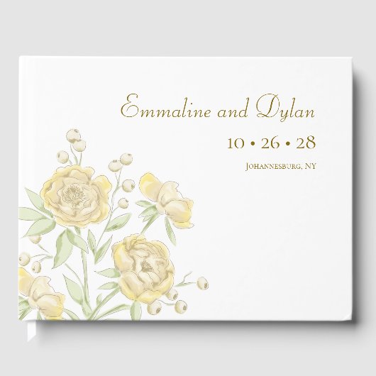 Livre D'or Yellow Rose Wedding (Recto)
