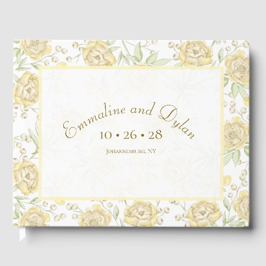 Livre D'or Yellow Rose Wedding (Recto)