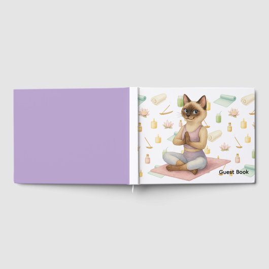 Livre D'or Yoga Pose Namaste pour Amoureux de les chats siamo (Complet)