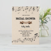 Livre et invitation de partie de douche de musique (Debout devant)